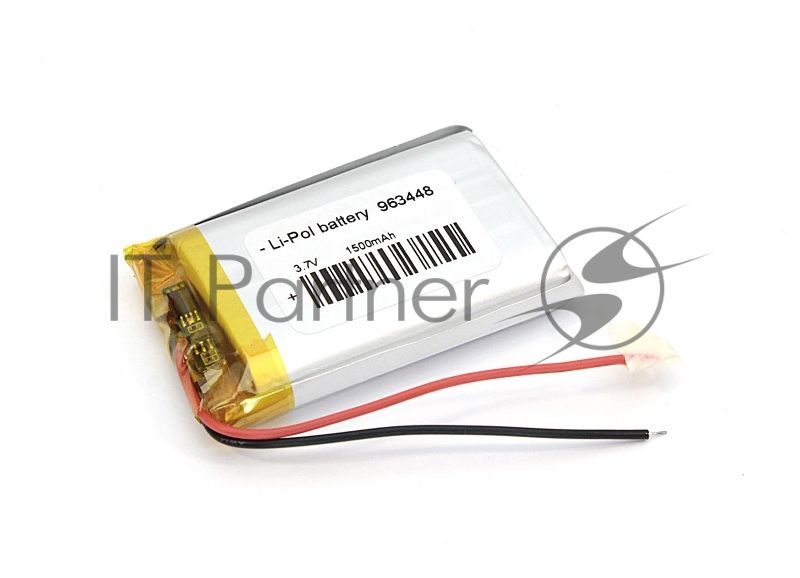 Портативный аккумулятор Li-Pol (батарея) 9.6x34x48мм 2pin 3.7V/1500mAh