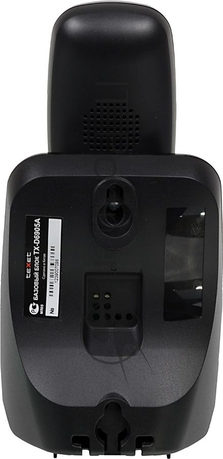 Радиотелефон teXet TX-D6905A черный (громкая связь,телефонная книга на 50 имен и номеров, определитель номера, будильник)