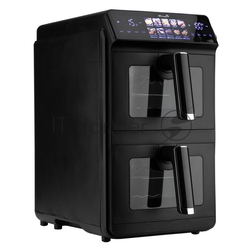 Аэрогриль Eltronic 777-03 черный, 2600 Вт, 12 л, сенсор, 10 программ