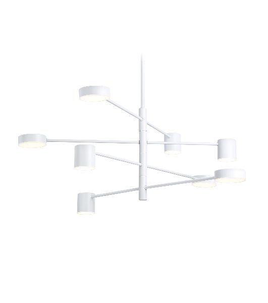 Подвесной светодиодный светильник Ambrella light FL51688/8 WH белый 3000K/4200K/6400K 48W D900*1000 (Без ПДУ)