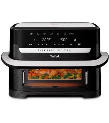 Аэрогриль Tefal Dual Easy Fry Flex EY9228E0 черный, 2700 Вт, 9 л, сенсор, 6 программ
