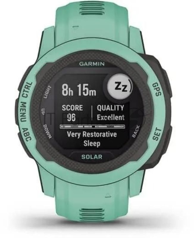Умные часы Garmin Instinct 2S Solar Tactical 20мм 1.3" AMOLED корп.черный/мятный рем.мятный (010-02564-02)