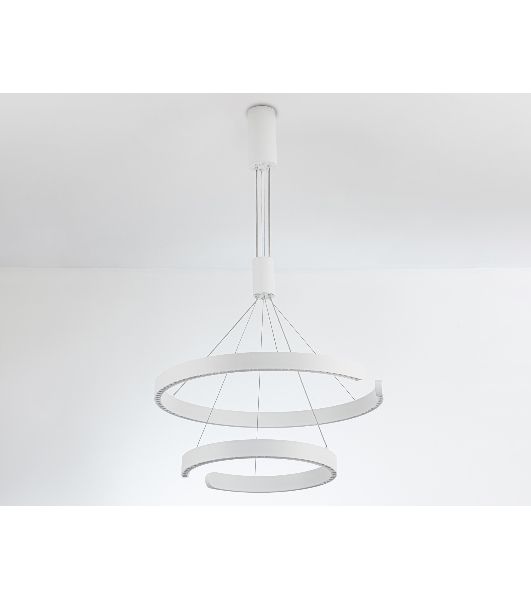 Подвесной светодиодный светильник Ambrella light FL5884/2 WH белый 45W 3000K/4200K/6400K D600/400*1200 (без ПДУ)