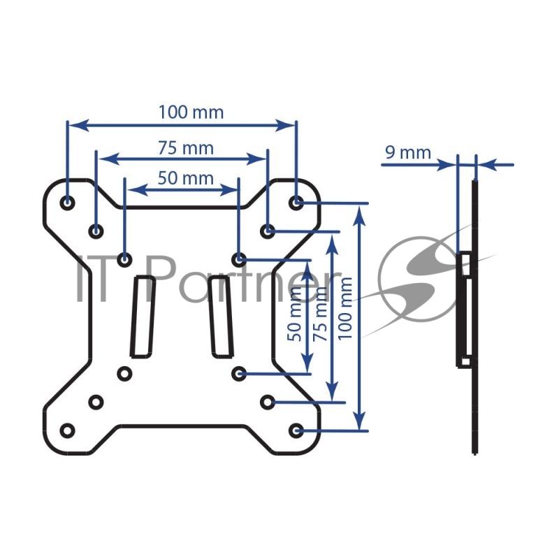 Кронштейн для телевизора Kromax VEGA-3 new черный 15"-32" макс.20кг настенный фиксированный