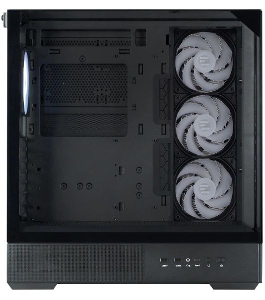 Компьютерный корпус ZALMAN P40 Prism Plus, ATX, черный, WINDOW, 3xCombo (3.5'' or 2.5"), 1xUSB TYPE-C, 2xUSB 3.0, SIDE 3x120мм ARGb, REAR 1x120мм ARGb