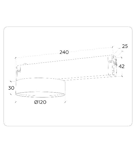 Управляемый светодиодный светильник для шинопровода Magnetic Ambrella light GL1381 BK черный IP20 15W 3000K-6400K 220V 120° D115/232*115*77 (Без ПДУ)