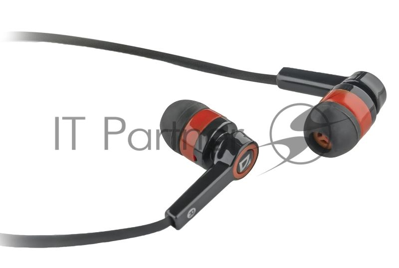 Наушники Defender Pulse 420 черный/красный
