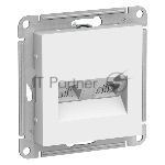 Розетка компьютерная двойная RJ45+RJ45, кат.5E, механизм, белый