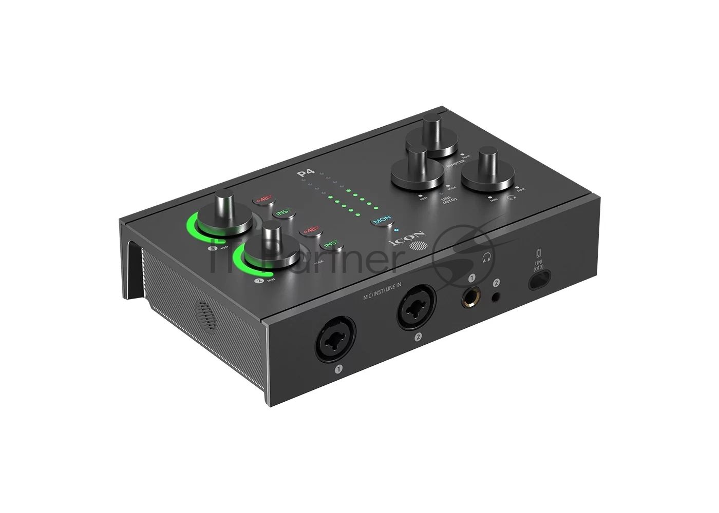 Аудиоинтерфейс USB [110307A3002] Icon [Panel 4] АЦП/ЦАП 24 бит/192 кГц, 4х4 аналоговых ввода/вывода, полнодуплексная запись и воспроизведение