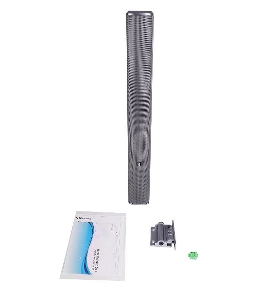Звуковая колонна Intrend ITSPK-CL425PD-G активная 4x2,5", 60 Вт, вход DANTE, SPL 109dB, 106Hz18kHz, 120°х20° (HхV), вес 3.4 кг, угольный металлик, крепление в комплекте, (цена за 1шт., в упаковке 2 шт., продается парами)