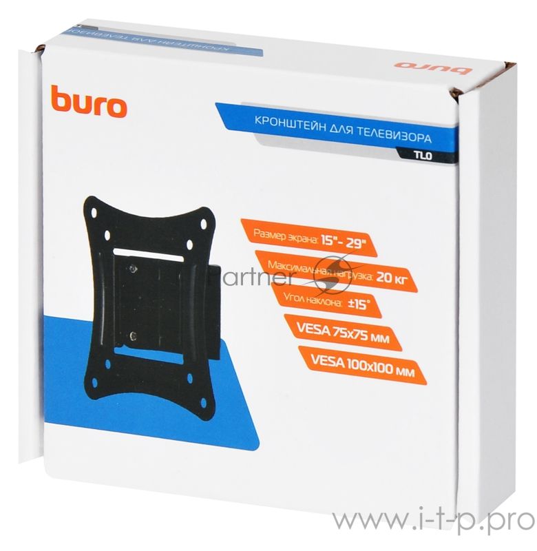 Кронштейн для телевизора Buro TL0 черный 20"-29" макс.20кг настенный наклон