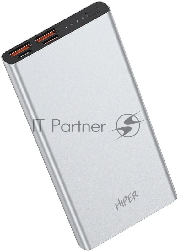 Портативный аккумулятор HIPER CORE 2XL Metal серебристый (10000 мА·ч)