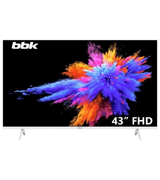 Телевизор BBK 42.5" 43LEM-1054/FTS2C (W) белый DLED FHD 60Hz