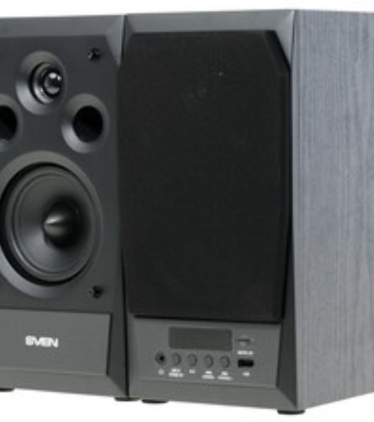 Акустическая система 2.0 SVEN MC-10, чёрный, мощность 2x25Вт (RMS), FM-тюнер, USB/microSD, дисплей, пульт ДУ, Bluetooth SVEN MC-10, чёрный, акустическая система 2.0, мощность 2x25Вт (RMS), FM-тюнер, USB/microSD, дисплей, пульт ДУ, Bluetooth