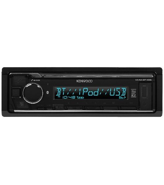 Автомагнитола Kenwood KMM-BT408, 1 DIN, Bluetooth, USB Type-A, AUX, съёмная панель