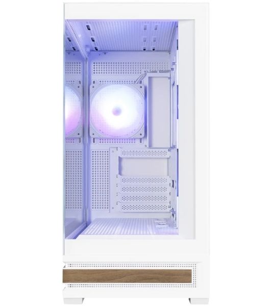 Компьютерный корпус ZALMAN P40 NAMU, ATX, белый, WINDOW, WOODEN ELEMENTS, 2xCombo(2.5” or 3.5”), 1xUSB TYPE-C, 2xUSB 3.0, SIDE 3x120мм ARGB, REAR 1x120мм ARGB
