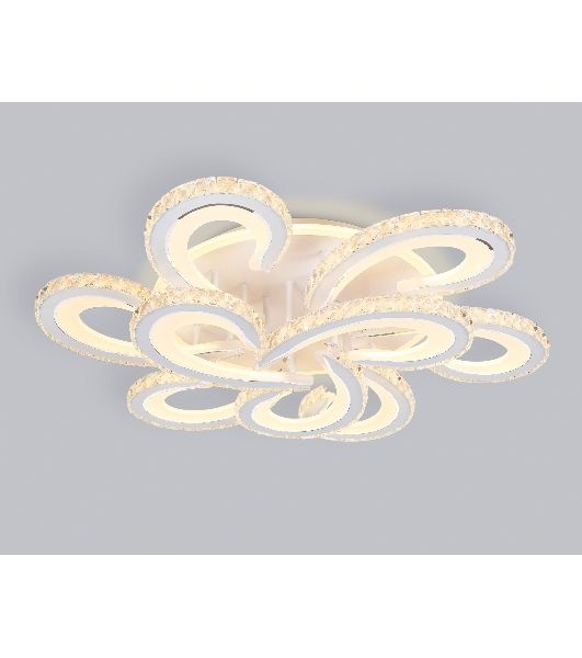 Потолочный светодиодный светильник Ambrella light FA1704/6+3 WH/CH белый/хром 255W 3000K-6400K 610*610*130 (ПДУ РАДИО 2.4G)
