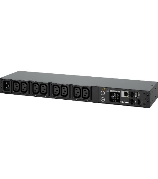 Блок распределения питания CyberPower PDU PDU41005 (PDU20SWHVIEC8FNET) 1U type, 16Amp, plug IEC 320 C20, (8) IEC 320 C13