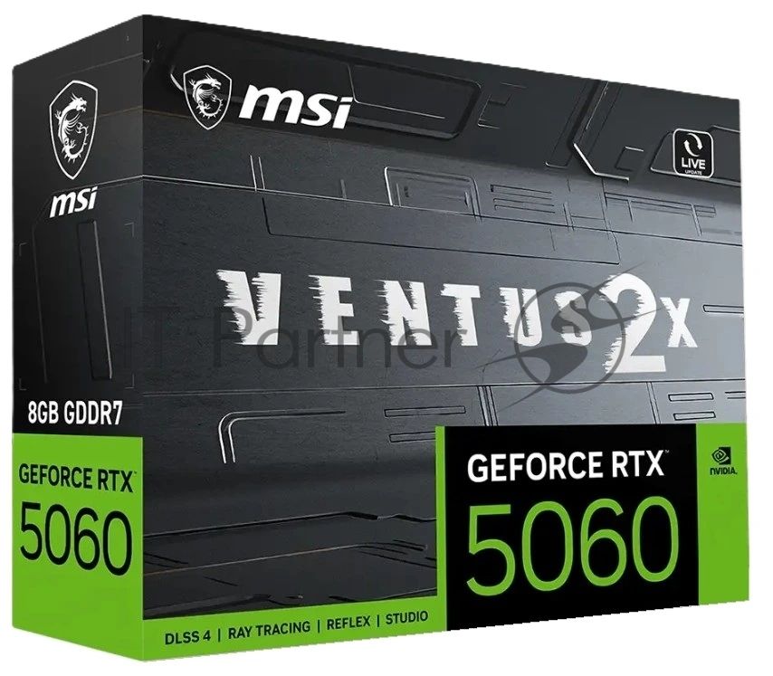 Видеокарта MSI GeForce RTX 5060 VENTUS 2X V1, 8 GB GDDR7, 128 bit, 3xDisplayPort, HDMI, GPU 2512 MHz