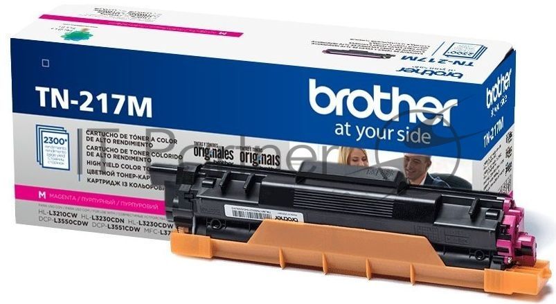 Картридж лазерный Brother TN217M пурпурный для  MFC-L3770CDW, DCP-L3550CDW, HL-L3230CDW 2300 стр.