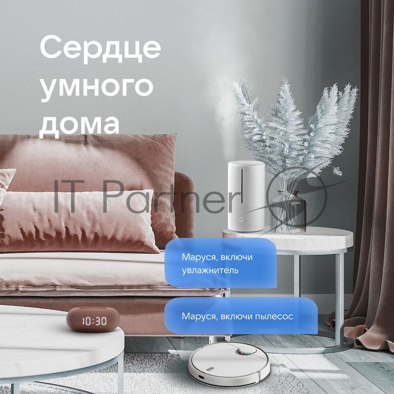 Умная колонка VK Капсула Мини 5Вт, с голосовым ассистентом Маруся, с LED-часами, терракотовый