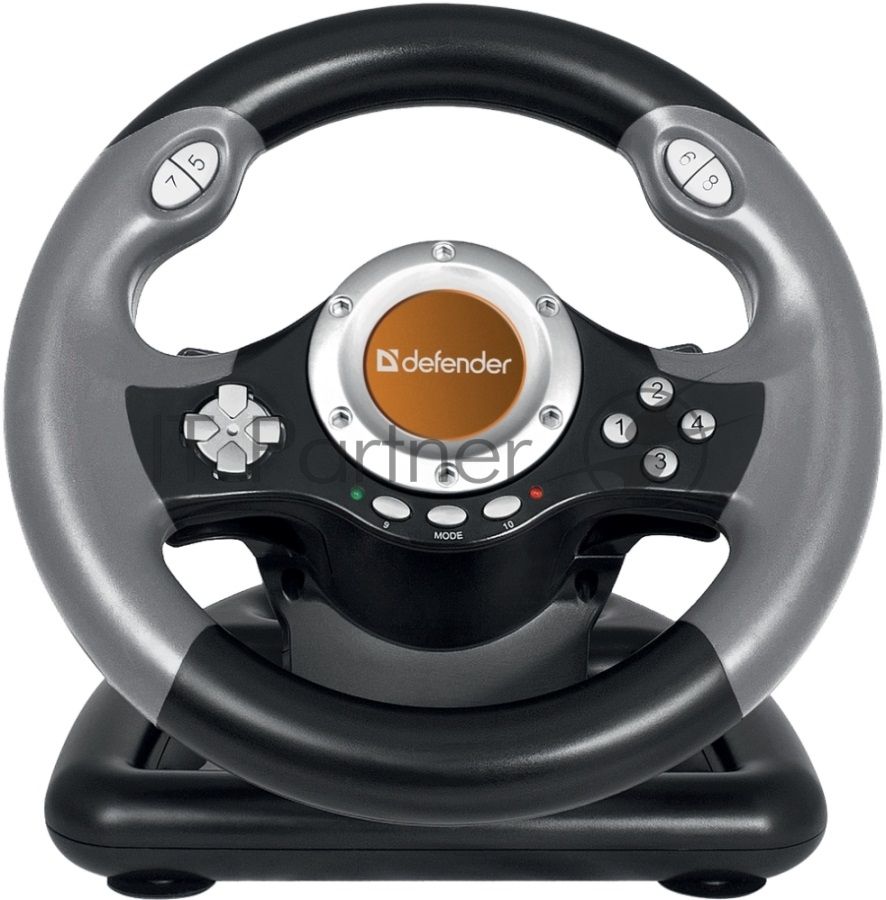 Игровой руль Defender CHALLENGE MINI Руль+ педали, 10кн., 200мм.,USB