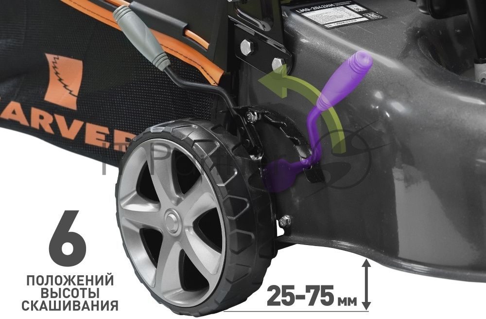 Газонокосилка бензиновая Carver LMG-2042HM, 2,7 л.с.
