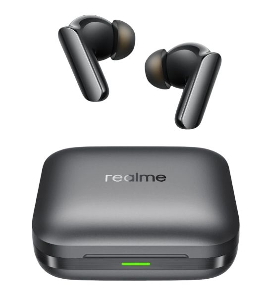 Наушники TWS Realme Buds Air 7 Pro RMA2407 черный/темно-серый, внутриканальные, Bluetooth, активное шумоподавление, до 9 ч