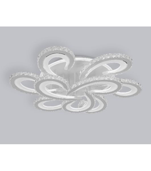 Потолочный светодиодный светильник Ambrella light FA1704/6+3 WH/CH белый/хром 255W 3000K-6400K 610*610*130 (ПДУ РАДИО 2.4G)