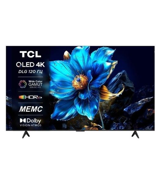 Телевизор TCL 43" 43P7K черный QLED 4K UHD 60Hz Google TV