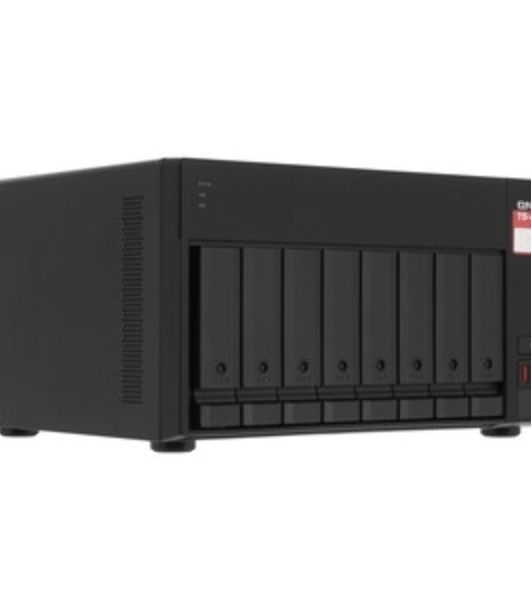 Сетевое хранилище без дисков SMB QNAP TS-873A-8G NAS, 8 trays 3,5"/2,5", 2x2,5 GbE BASE-T, 2 x M.2 NVMe 2280 slots, quad-core AMD Ryzen V1500B 2,2 GHz, 8 Gb SO-DIMM DDR4 (1 x 8 Gb) up to 64Gb (2x32 Gb)
