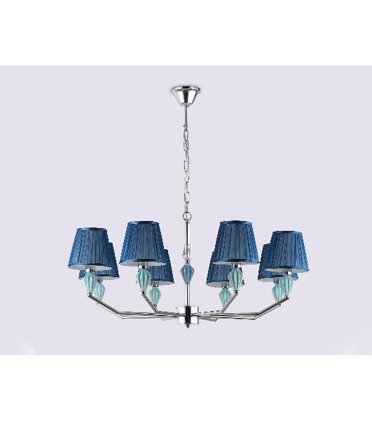 Люстра Ambrella light LH75063/8 CH/DB хром/темно синий E14/8 max 40W D870*810