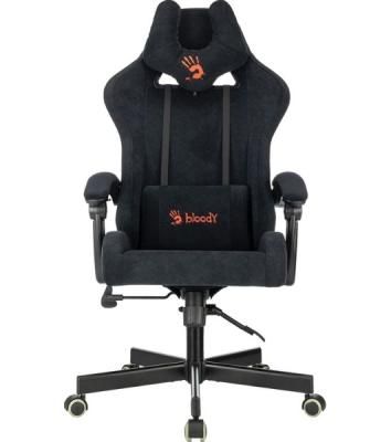 Кресло A4Tech Bloody GC-560 черный, ткань, 150 кг, подголовник, регулируемые подлокотники, механизм качания