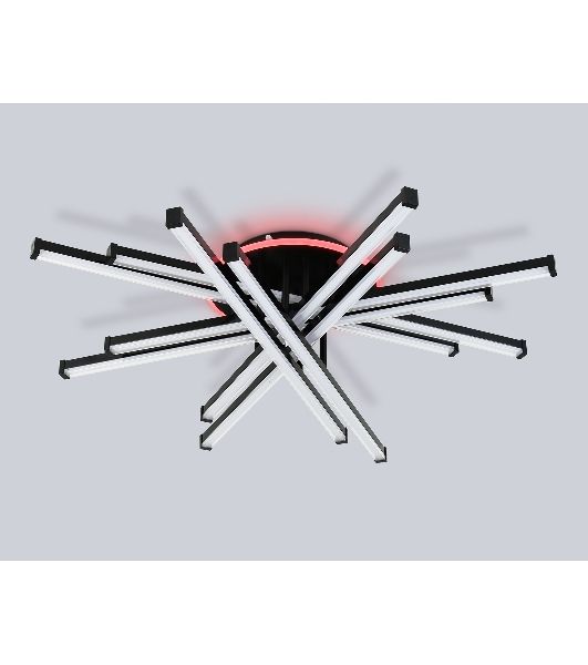 Потолочный светодиодный светильник Ambrella light FL6276 BK 119W черный 3000K-6400K+RGB 800*800*165 (ПДУ ИК)