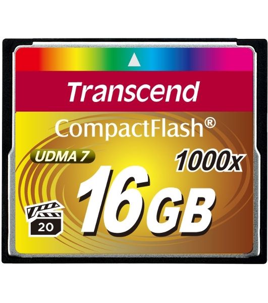 Флеш карта Transcend Ultimate TS16GCF1000/CF (Compact Flash)/16 ГБ/UDMA 7, VPG 65/160 МБ/с