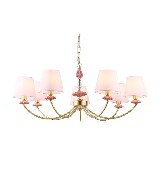 Люстра Ambrella light LH75025/7 GD/PI золото/розовый E14/7 max 40W D890*800