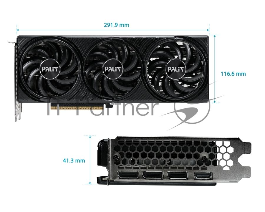 Видеокарта Palit GeForce RTX 5070 INFINITY 3 OC, 12 GB GDDR7, 192 bit, 3xDisplayPort, HDMI, GPU 2325 MHz