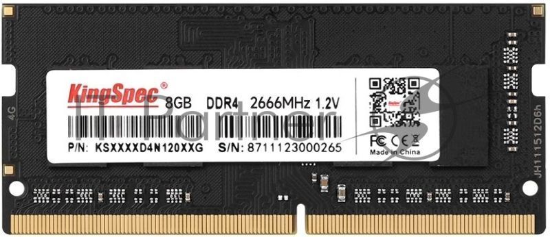 Оперативная память KingSpec, DDR4, 8GB (1x8 GB), 2666 MHz, CL17, SO-DIMM