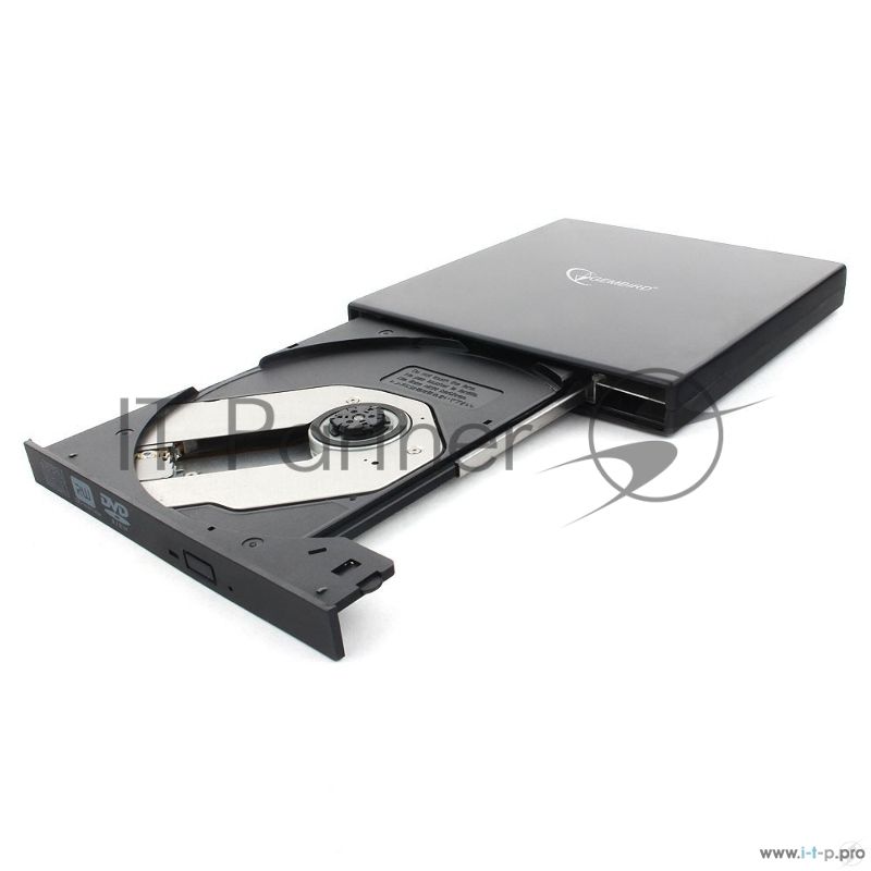 Оптический привод внешний с интерфейсом USB Gembird DVD-USB-02 пластик, черный