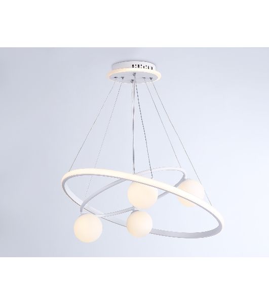 Светильник Ambrella light FL66321/1+4 WH белый 69W 3000K-6400K+G9/4 D600/400*1200 (ПДУ ИК)
