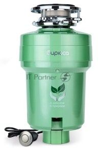 Измельчитель пищевых отходов Бирюса WD-550E2 зеленый