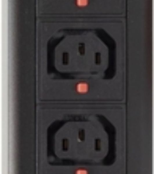 Блок распределения питания Powercom PDU-32AVMS24-18C3-6C9-3P верт.размещ. 18xC13 6xC19 с сетевым мониторингом 3x32A EN 60309 2м