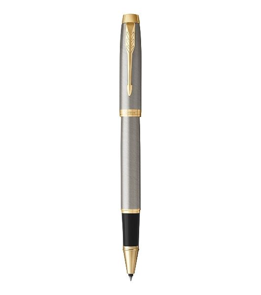 Ручка роллер Parker IM Core T321 (CW1931663) Brushed Metal GT, F, черные чернила, подарочная коробка