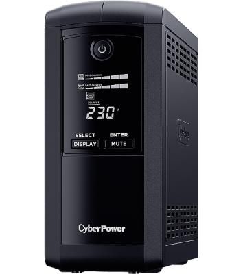 Источник бесперебойного питания CyberPower VP1000ELCD/1000 ВА/550 Вт/USB/RS-232/RJ-11/RJ-45/4 х CEE 7 (евророзетка)