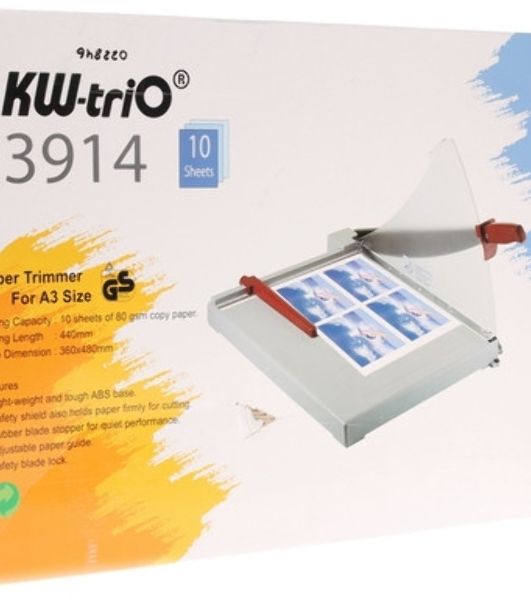 Резак сабельный Kw-Trio 3914 A3/10лист./440мм/ручн.прижим/защитный экран