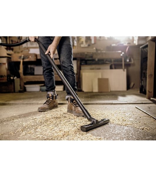Строительный пылесос Karcher WD 3 P V-17/4/20 Workshop желтый, 1000 Вт, уборка сухая/сбор воды/выдув, пылесборник мешок/контейнер, 17 л