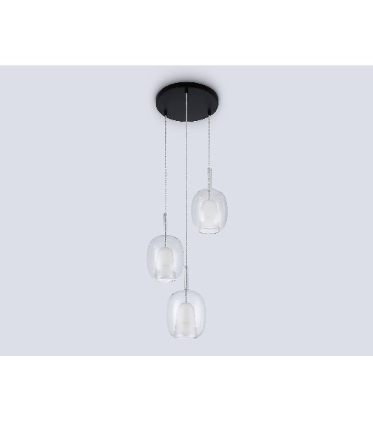 Подвесной светильник Ambrella light LH11151/3 BK/WH/CL черный/белый/прозрачный E27*3 max 60W D425*1500