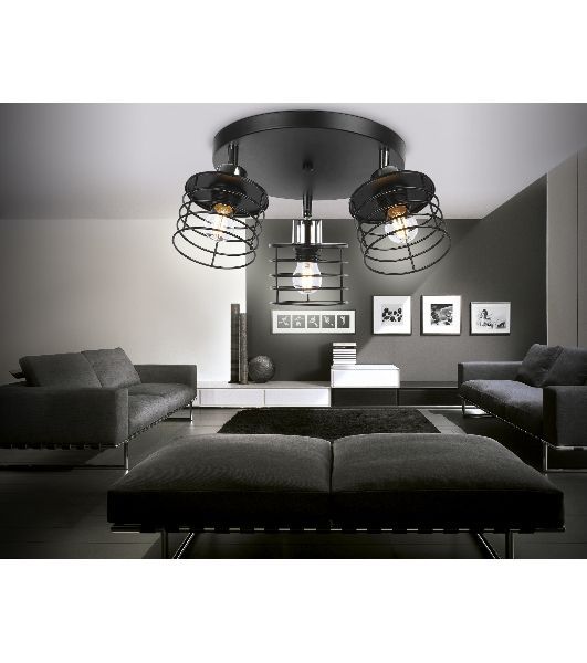 Светильник Ambrella light TR8092/3 BK/CH черный/хром E27*3 max 40W D372*190