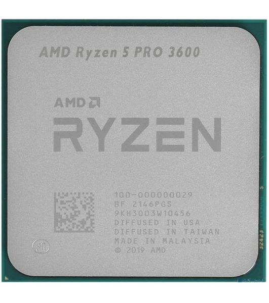 Процессор AMD Ryzen 5 PRO 3600 6C/12T (3.6 Base/4.2GHz Max,35MB,65W,AM4) tray