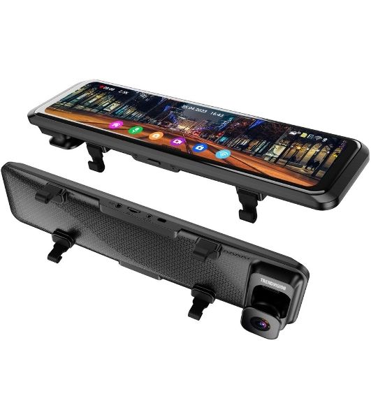 Видеорегистратор TrendVision MR-1100, 3840x2160, 11", с камерой заднего вида, GPS/ГЛОНАСС, Wi-Fi, G-сенсор
